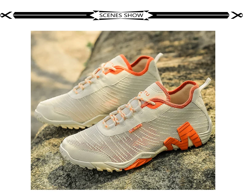 TANTU Mesh+Suede New Arrival Climbing Hunting Shoes Camping Breathable Hiking Men Shoes Non-Slip Outdoor Plus Size 39~46