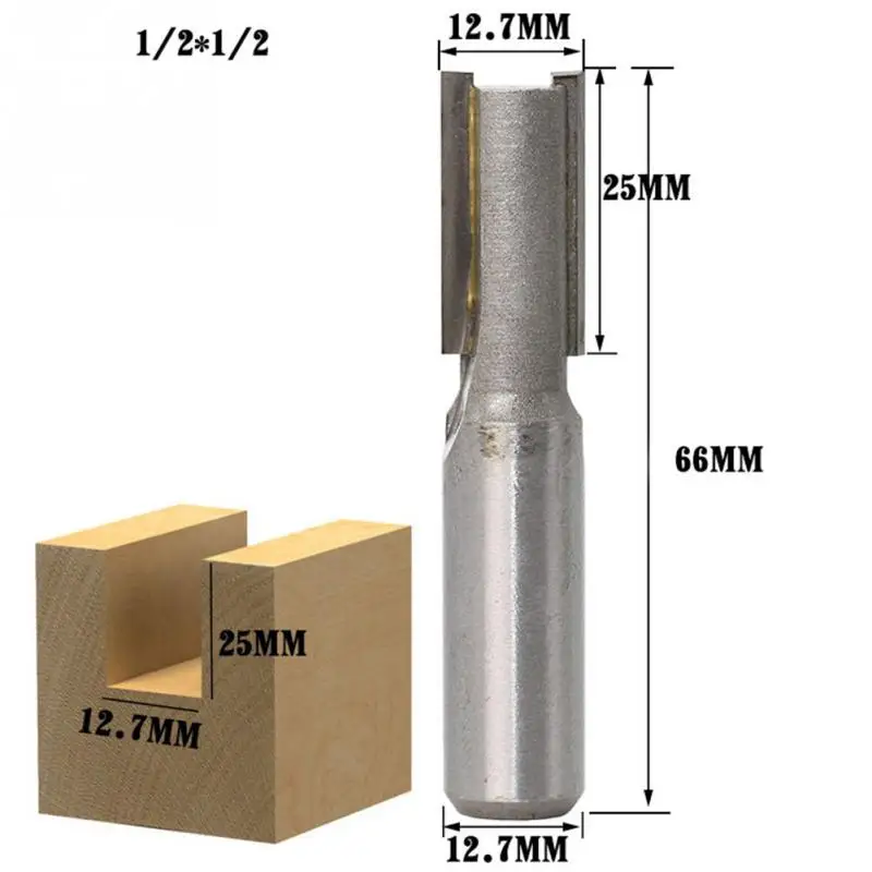 Фрезерные фрезы 1/4 &quot1/2" с прямым хвостовиком для отделки дерева подшипник