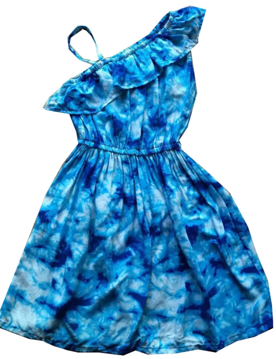 Платье для девочек мягкие платья на подтяжках детская цветная летняя пляжная