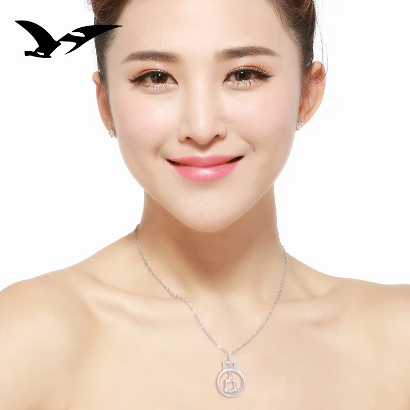 925 пробы серебряные подвески Будды Религия цирконами Fine Jewelry # y002p | Украшения и