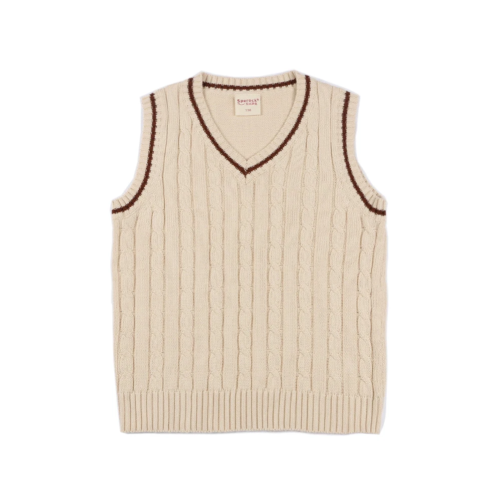 AD вязаный жилет для мальчиков и девочек подростков Сезон зима весна Свитеры