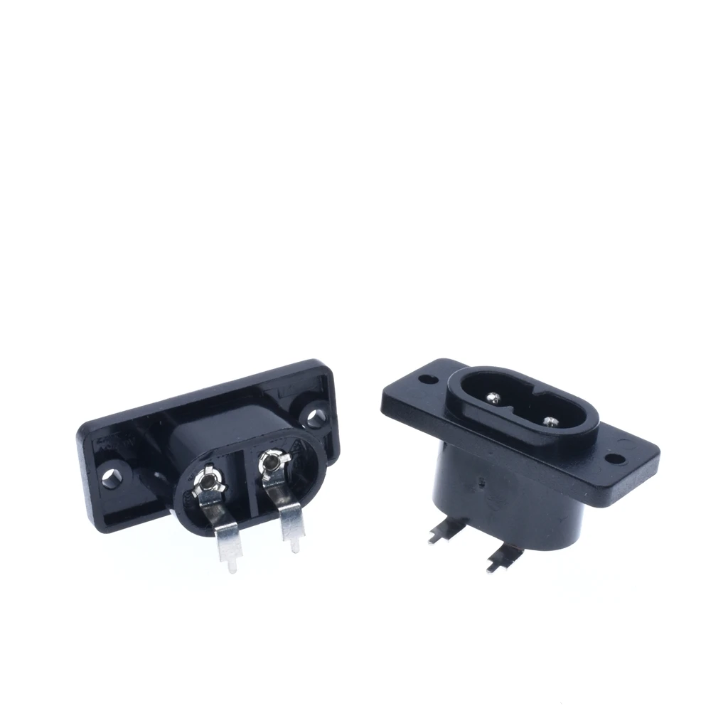 Правый угол AC250V 2.5A 5 шт. 2Pin IEC 320 C8 Резьбовая оправа гнездо входа AC 005B|Электрические