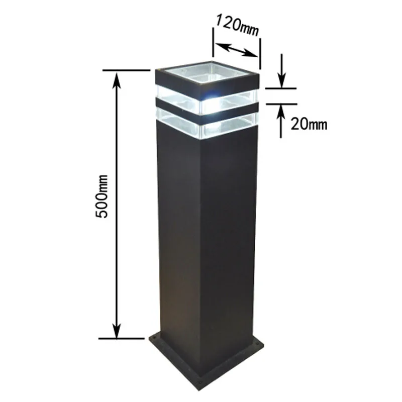 

[HQXING] 8pcs/lot Outdoor waterproof lights led lawn lamp courtyard garden light Landscape lamp street lamp HQ-5008-2