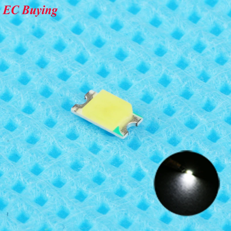 100 шт. 0603 (1608) Белый светодиодный SMD чип лампа поверхностного монтажа SMT Bead ультра