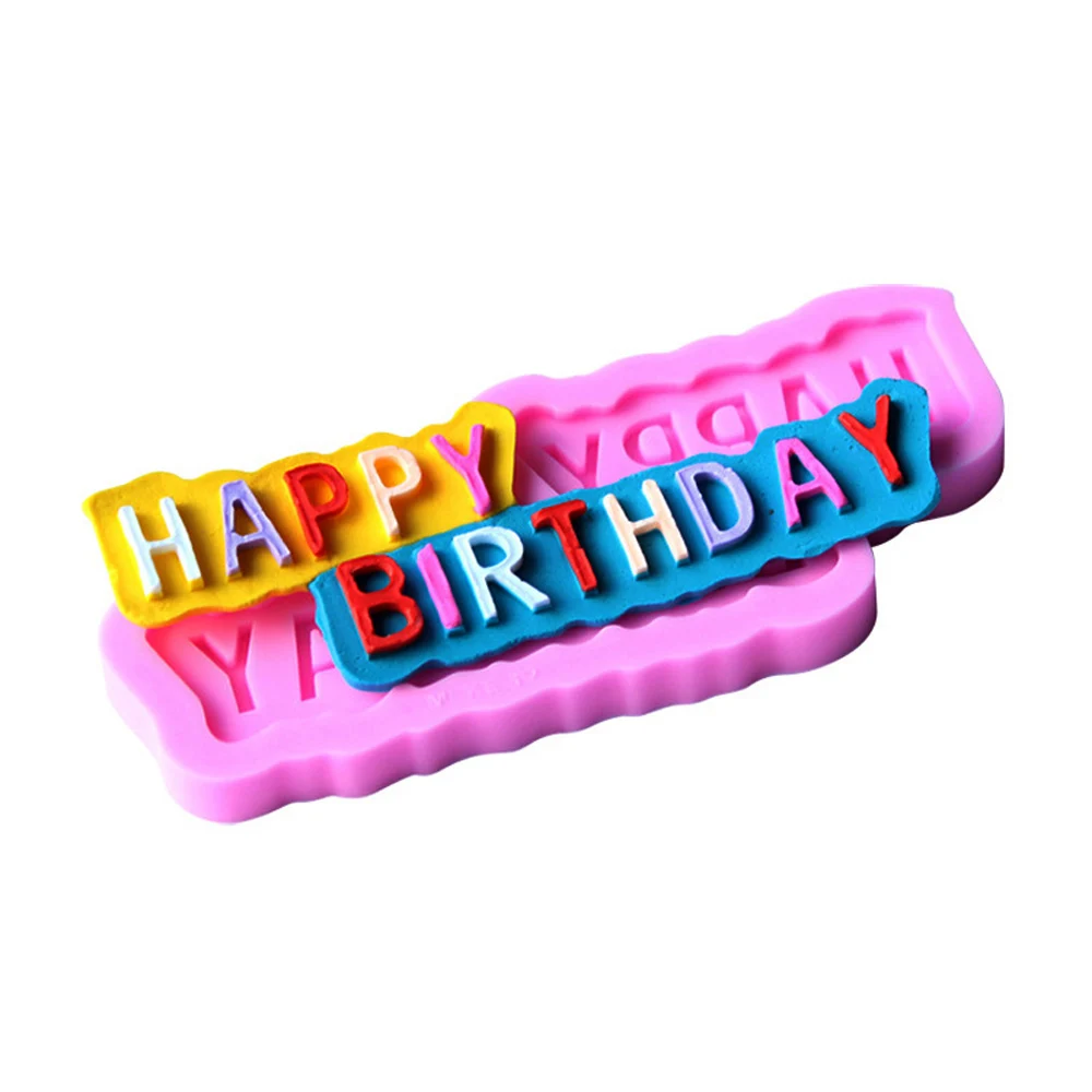 

Happy Birthday Plaque Silicone Mold for Fondant Baking Chocolate Crafts Mould