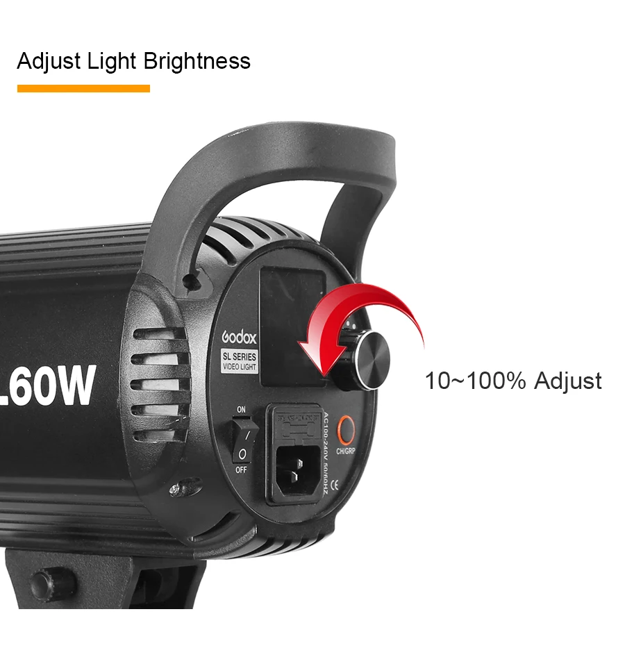 Godox светодиодный видео светильник SL-60W SL60W 5600K белая версия видео светильник непрерывный светильник Bowens крепление для студийной видеозаписи