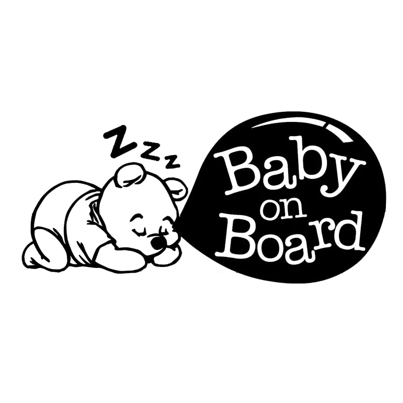 17.8*8.4cm &quotBaby On Board&quot Cute Cartoon Car Sticker Tail Warning Logo Decals Interesting Fashion | Автомобили и мотоциклы