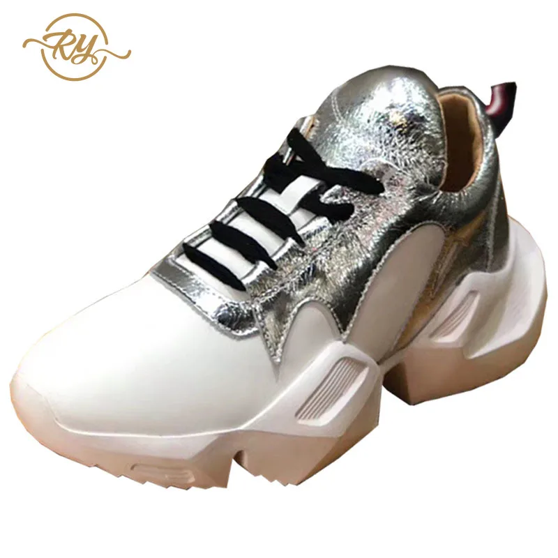 Женские кроссовки RY RELAA 2018 роскошные брендовые кожаные женские туфли роскошная
