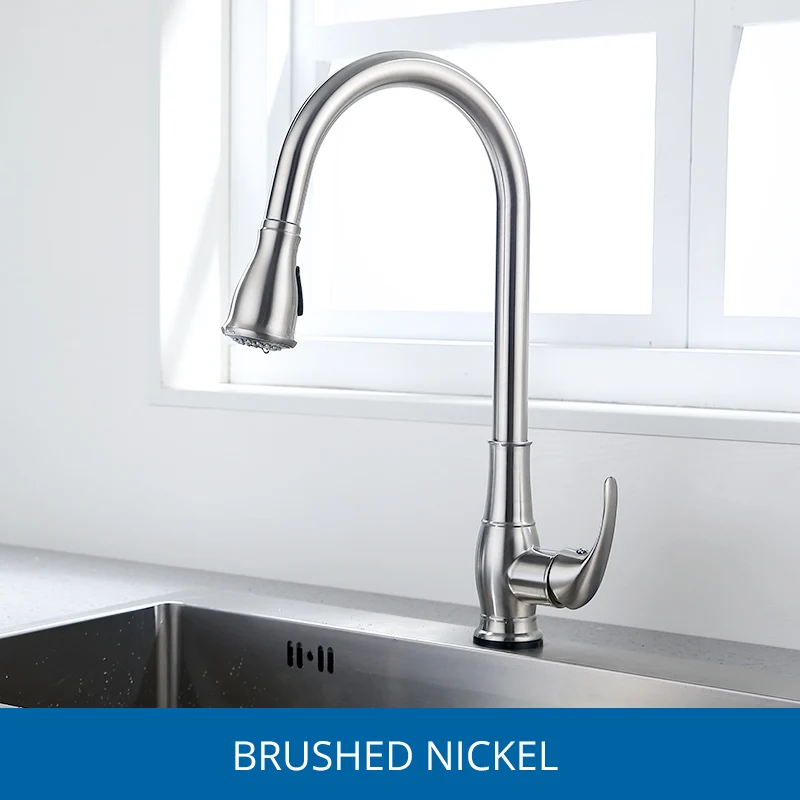 Brushed Nickel Fapully, умный кухонный кран с сенсорным управлением, матовый черный чувствительный смеситель, сенсорный индукционный кран, кран для раковины CP1051 - Цвет: Brushed Nickel