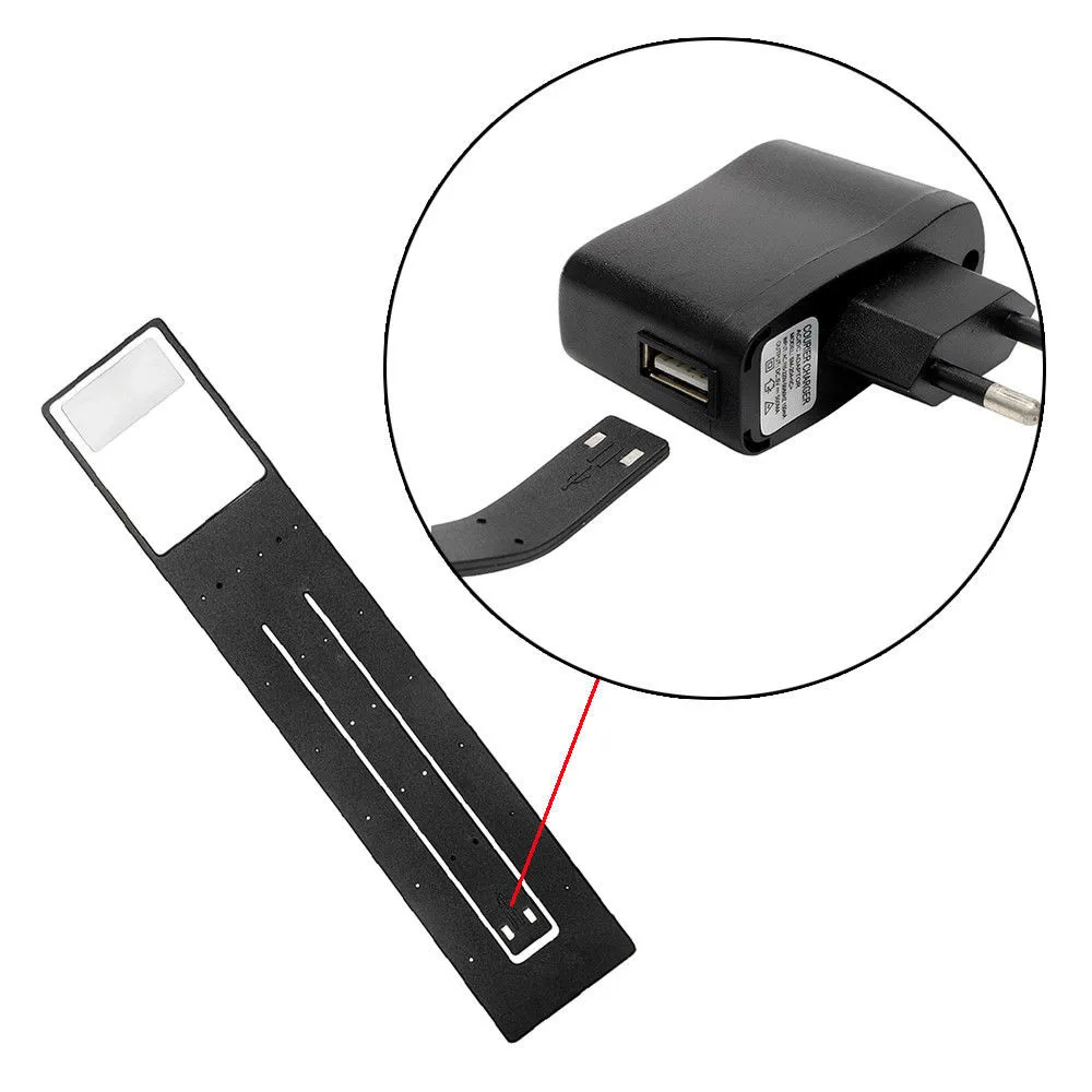 Магнитный USB Перезаряжаемый светильник для чтения с съемным гибким зажимом