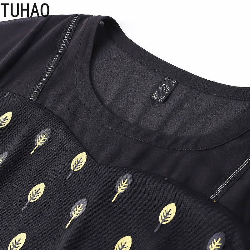 TUHAO размера плюс 10XL 9XL 8XL Платье До Колена женская одежда летнее черное кружевное