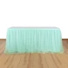 Mint Green 183x77 см, Тюлевая юбка-пачка для свадебной вечеринки, юбка для стола, столовая посуда, ткань для детского душа, вечерние, домашний декор, юбка для стола, вечеринка на день рождения - Цвет: Mint Green