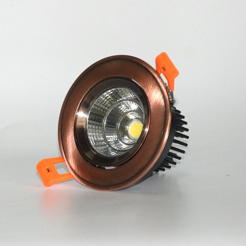 LED Модный китайский стиль Светодиодный точечный светильник cob старинный медный