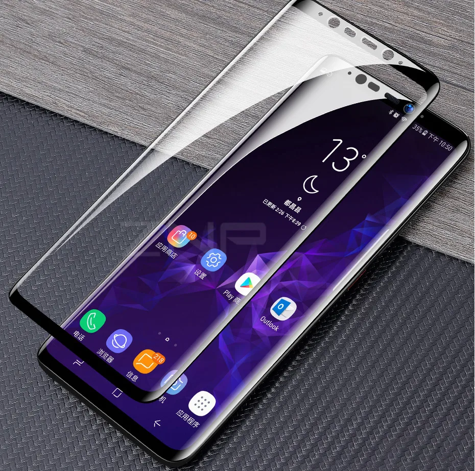 ZNP 9D полное покрытие экрана протектор Закаленное стекло на samsung Galaxy S8 S9 Plus S6 S7 Edge Note 8 9 защитное стекло пленка