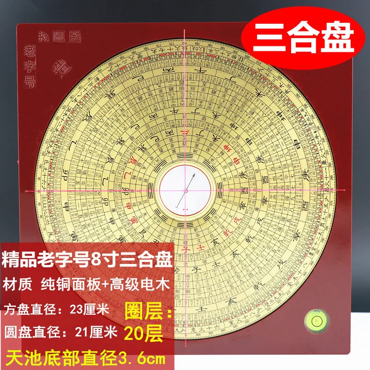 Компас фэн шуй пластина высокой точности старое имя Luo Guoyuan 8 дюймовая панель из