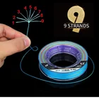 Леска рыболовная плетеная, 9 нитей, для ловли морского окуня, карпа