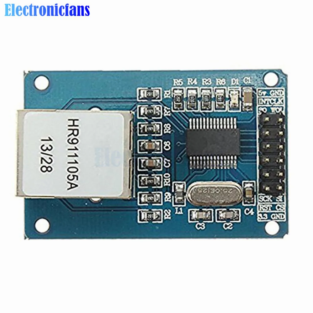 10 Шт. SPI ENC28J60 Ethernet LAN Сетевой Модуль Для Arduino 51 AVR PIC STM32 LPC С 25 МГц Кристалл Интерфейс