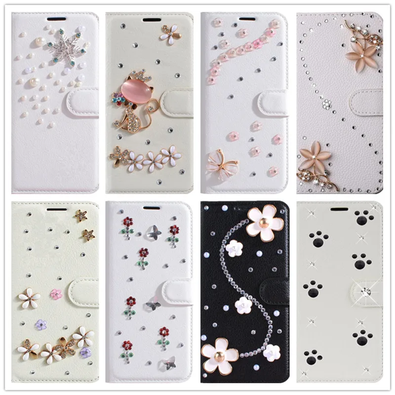 Кожаный чехол кошелек diy с бриллиантами для Xiaomi A3 A2 A1 Redmi note 8 7 6 pro 7A mix 2 2s 3 max redmi4 4 prime