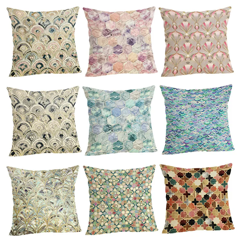 Эксклюзивный классический геометрический льняная Наволочка на подушку