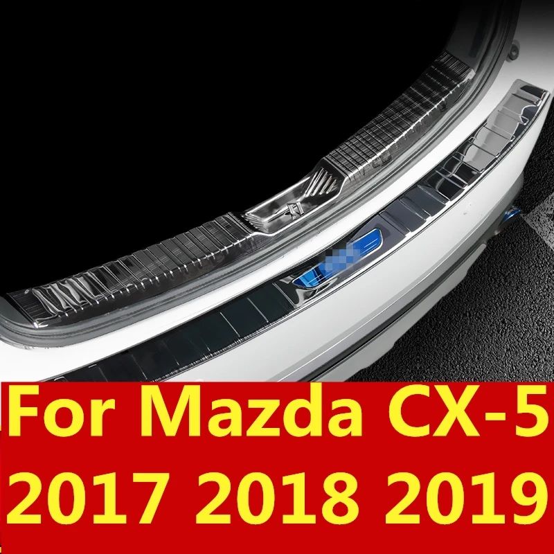 Для Mazda CX 5 CX5 2017 2018 2019 внешний задний бампер из нержавеющей стали Накладка на порог