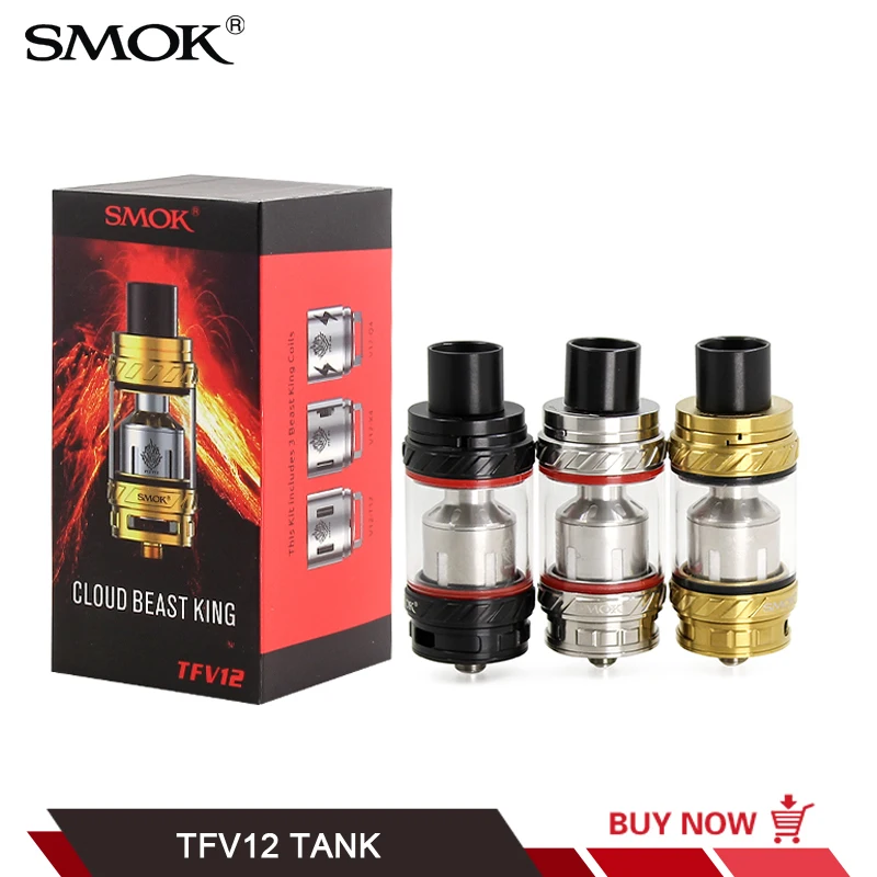 100% Оригинальные SMOK TFV12 Танк облако царь зверей 6 мл Smoktech распылитель с катушка RBA V12