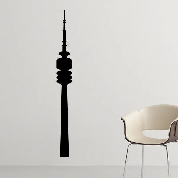 Знаменитый Германия строительный знак силуэт иллюстрация узор Съемные наклейки