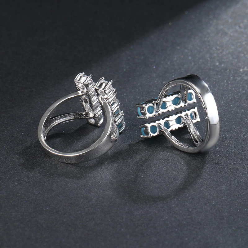 1 шт. Женское кольцо серебряного цвета с фианитом|cz rings|rings for womenring |