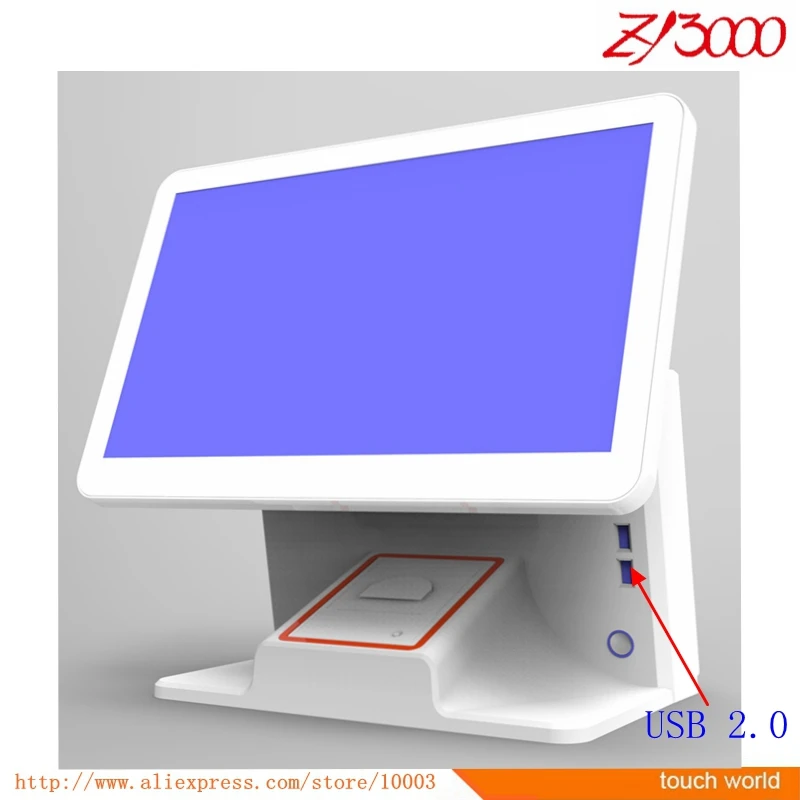 Новый запас 15 6-дюймовый сенсорный экран pos система имеет 58 мм Принтер внутри