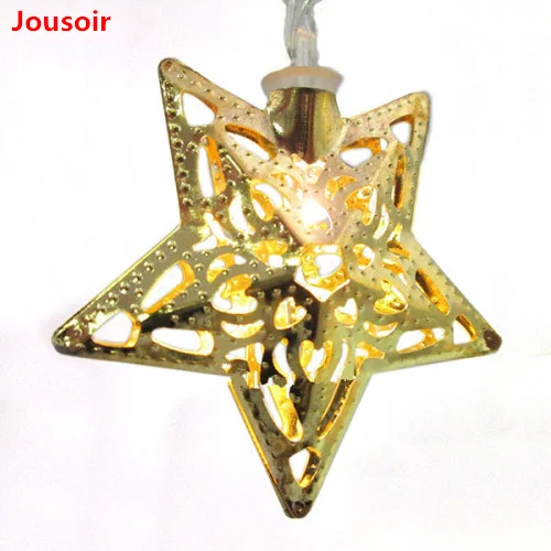 5pcs/lot Iron hollow star shape LED waterproof outdoor string lights for holiday christmas wedding bedroom Decoration CD15 T04 | Освещение