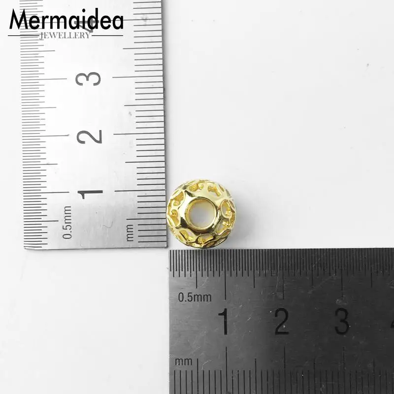 Бусины сделай сам золотого цвета украшение с отверстием 5 мм модное