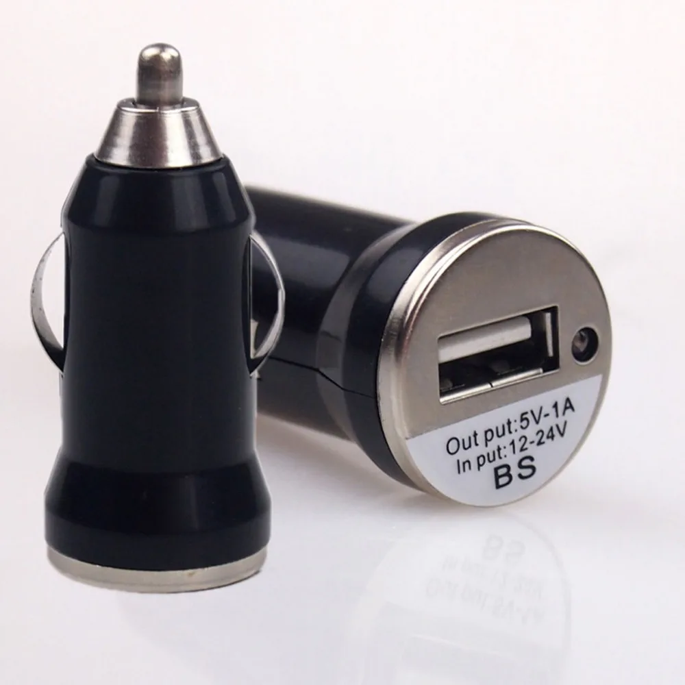 200 шт./лот Пуля дизайн один USB Автомобильное зарядное устройство адаптер для iPhone