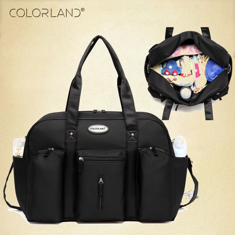 Kopen Colorland Luier Tas Organizer Fashion Mummie Moederschap Zak Papa Messenger Changing Luierzakken Moeder Mom Luier Handtas