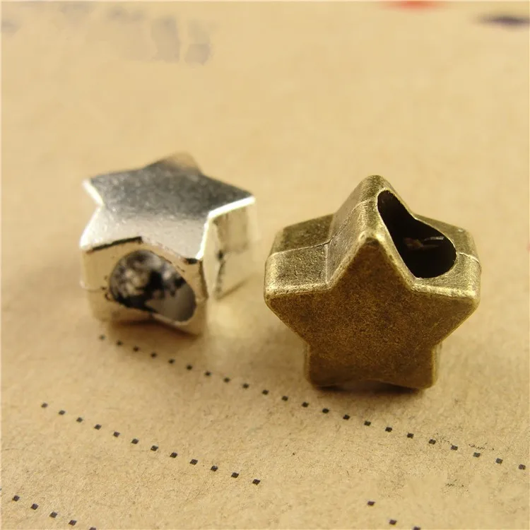 20 шт./лот бусины с пятиконечными звездами для творчества фурнитура изготовления