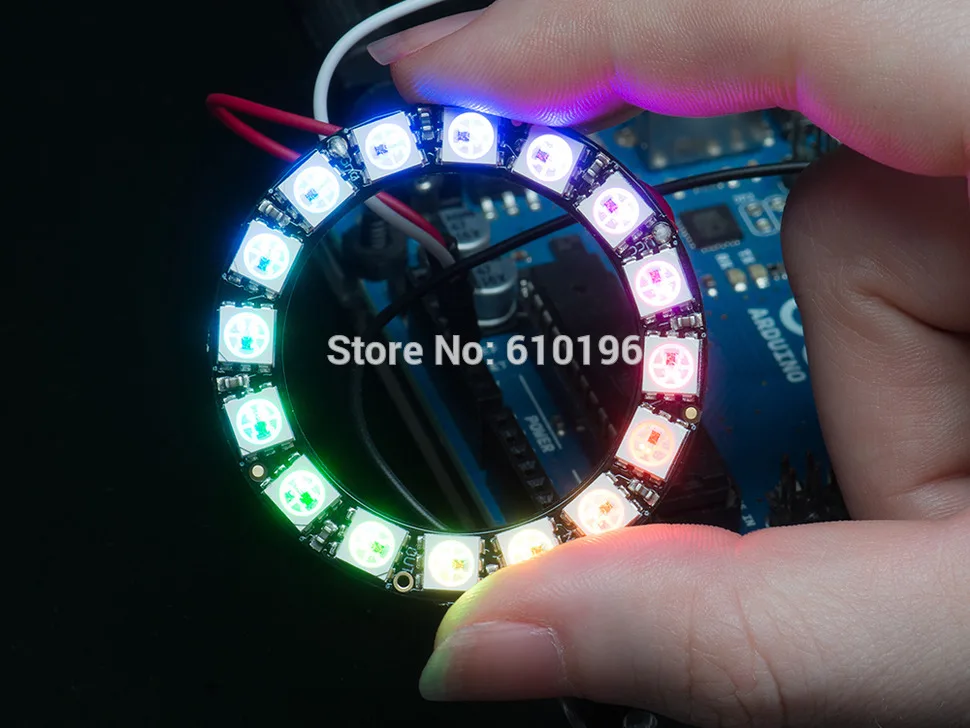 16 бит X WS2812 WS2812B модуль 5050 RGB светодиодная кольцевая лампа со встроенными