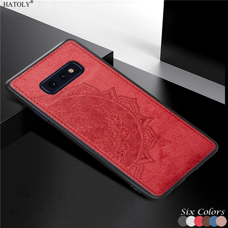 

Case For Samsung Galaxy S10e Cover For Galaxy M10 M20 S9 S10 Plus TPU Frame Cloth Fabric Phone Case for Samsung Galaxy S10e