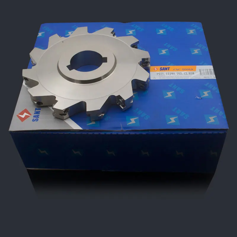 

High precision side and face milling cutter with metal inserts for CNC machining center tools PT01.12J40.160.12.H18