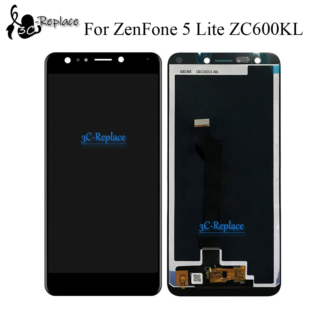 100% протестированный 6 0 дюймовый черный ЖК дисплей для Asus ZenFone 5 Lite 5Q X017DA ZC600KL S630 SDM630