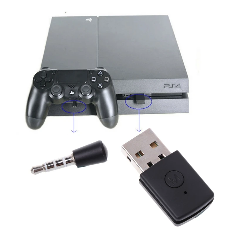 USB Bluetooth-совместимый адаптер для беспроводных наушников и микрофона PS4 |