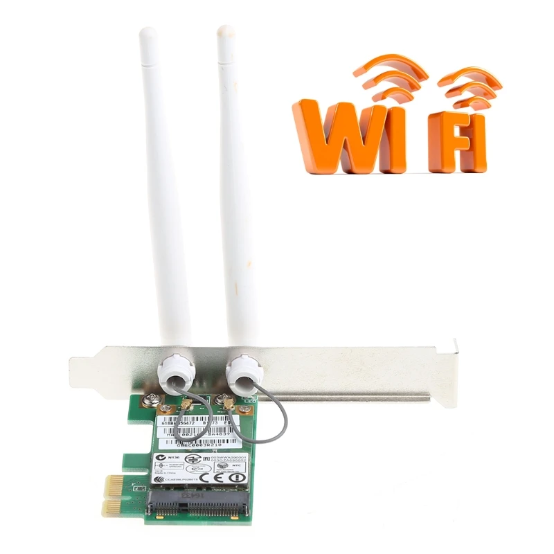 Высокое качество AR9281 Настольный wifi WLAN карта беспроводной wifi PCI-E карта адаптер 300 м двойная несъемная антенна