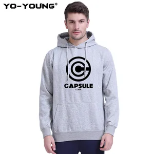 Yo-Young мужская толстовка с капюшоном, аниме, Dragon Balls, унисекс, повседневная, с принтом капсул, флис, внутри, качество