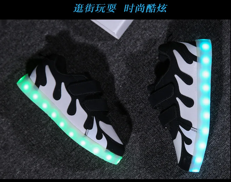 Size25-38 светящиеся Детские кроссовки с USB подсветкой; парусиновая обувь; Светящиеся кроссовки для мальчиков и девочек; красовки с подсветкой