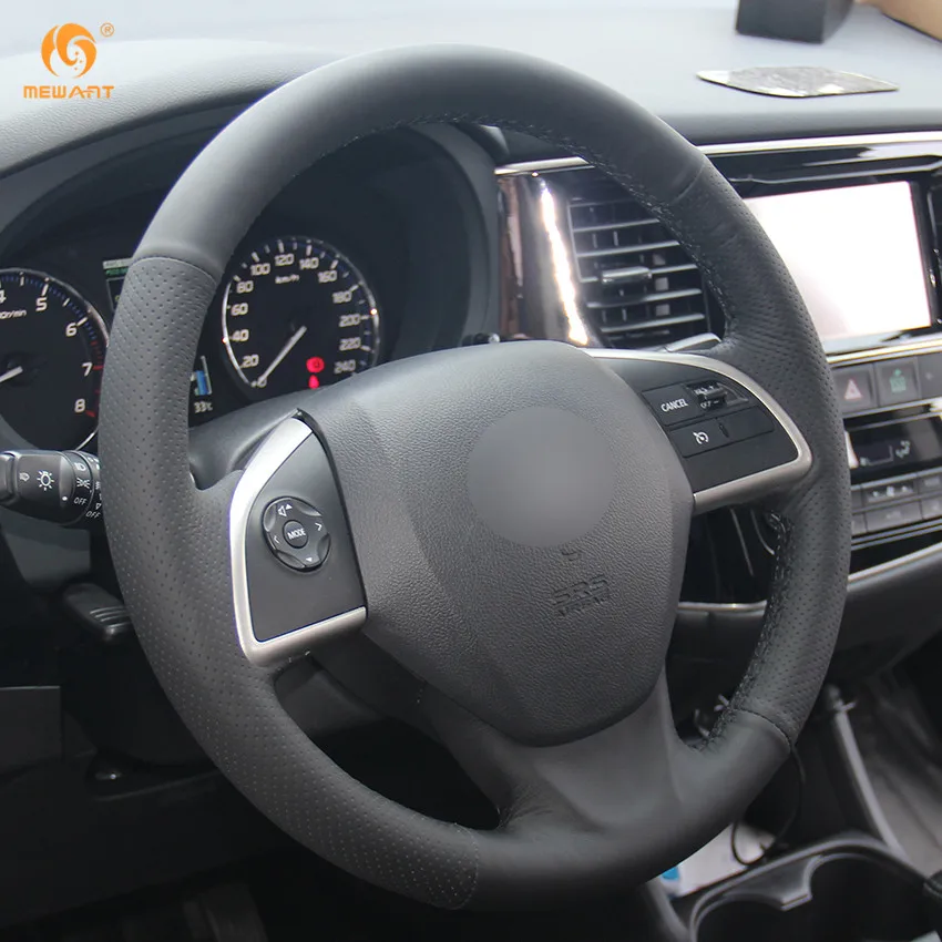 Чехол MEWANT для руля автомобиля из натуральной кожи Mitsubishi Outlander 2013 2014 Mirage ASX L200 2015 2016