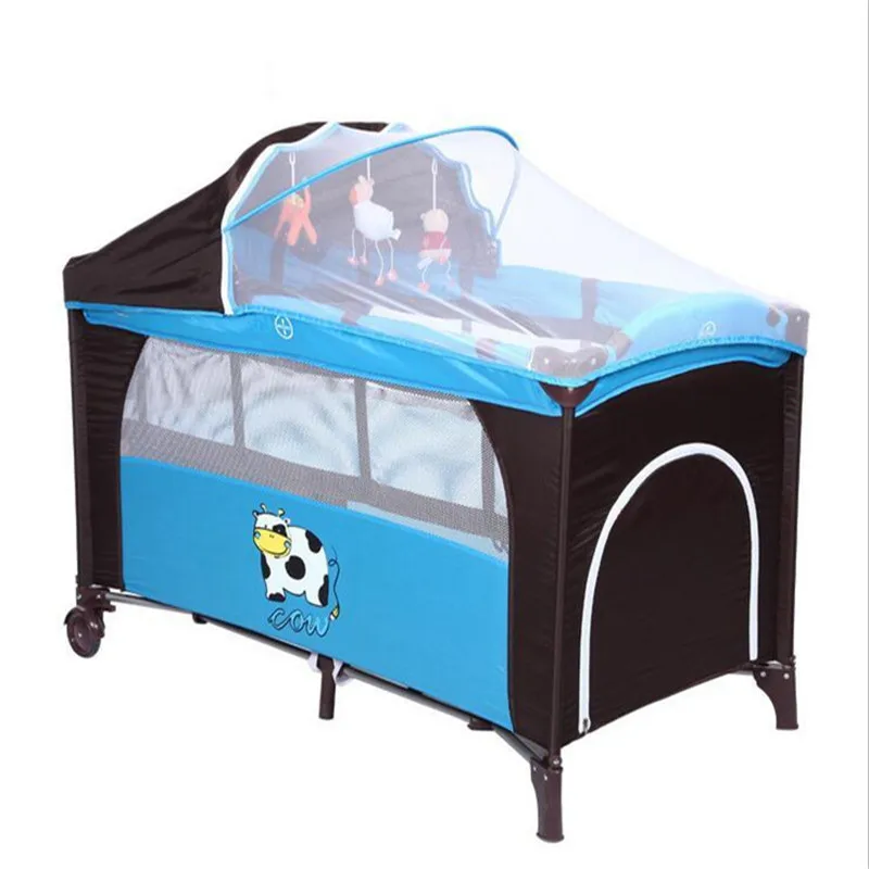 2017 Мумия дорожный аксессуар корова шаблон детская кроватка Континентальная