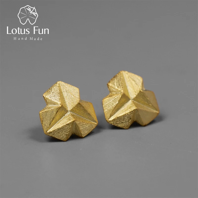 Lotus Fun реальные 925 пробы серебро ручной работы Fine Jewelry минимализм Стиль