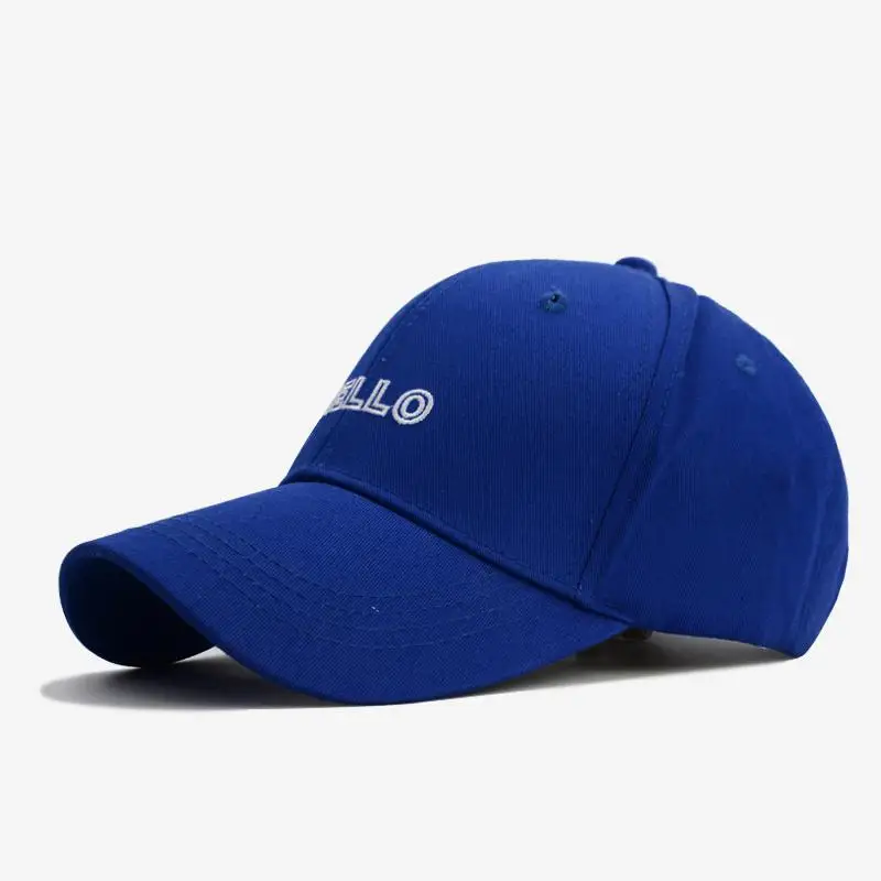 COKK Женская кепка Snapback с надписью Hello K Pop хлопковые бейсбольные шапки для женщин мужчин шляпа папы костяная Мужская Новая летняя хип-хоп кепка s - Цвет: Синий