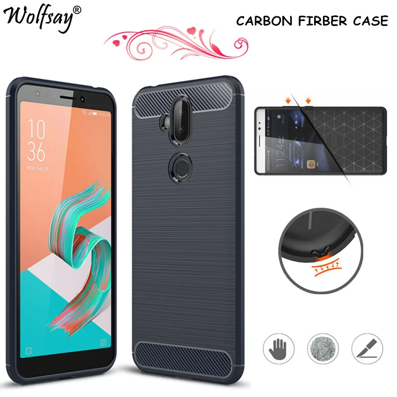 Чехол для телефона Wolfsay Asus Zenfone 5 Lite ZC600KL противоударный мягкий резиновый