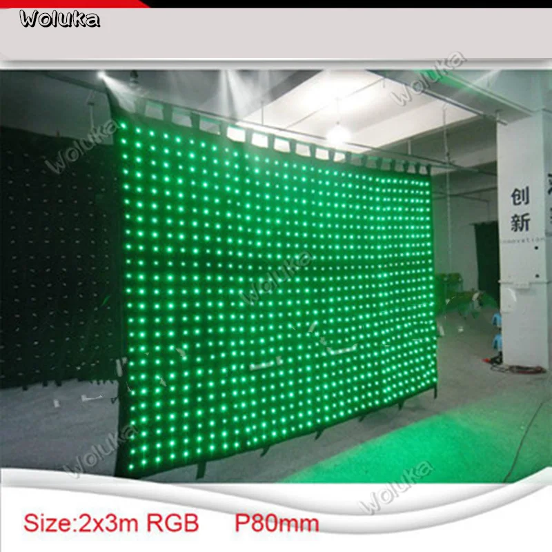 P8 2*3 м видео ткань RGB LED занавеска YY фон экран DJ сценический CD50 W03 | Лампы и освещение
