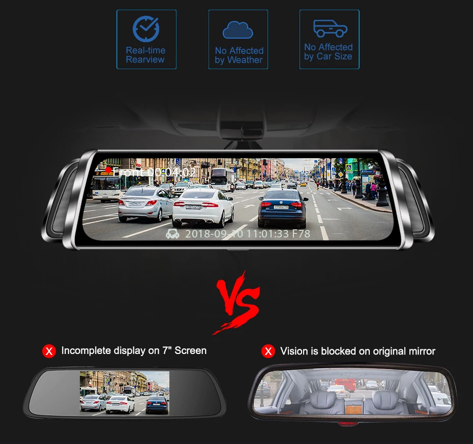 Автомобильный видеорегистратор ADAS, камера с двумя объективами, 4G, Android, 10 дюймов, потоковое мультимедийное зеркало заднего вида, 1080 P, WiFi, gps, видеорегистратор, видеорегистратор