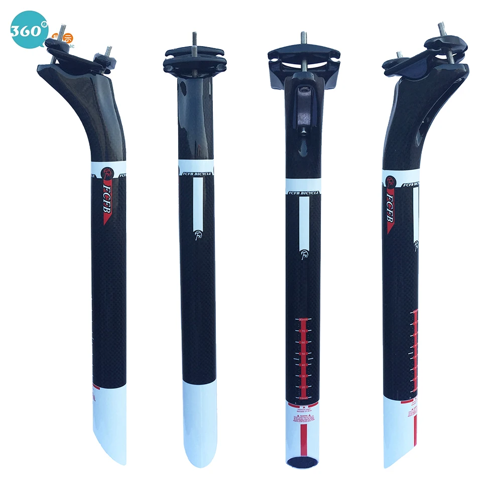 

new FCFB back 25mm seatpost white red black bike glossy seat carbon fiber mountain bike road bike seat post saddle tube