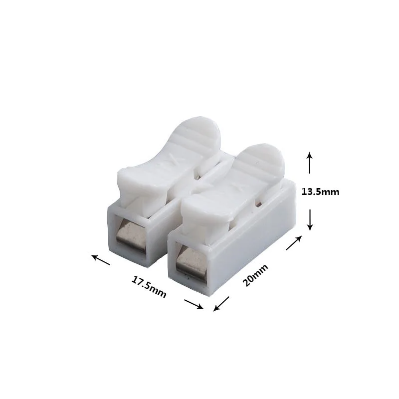 10 шт./лот CH-2 Spring Wire Quick Connector 2p 3p G7 Electric Crimp Terminals Block Splice Cable Clamp Easy Fit Led Strip |